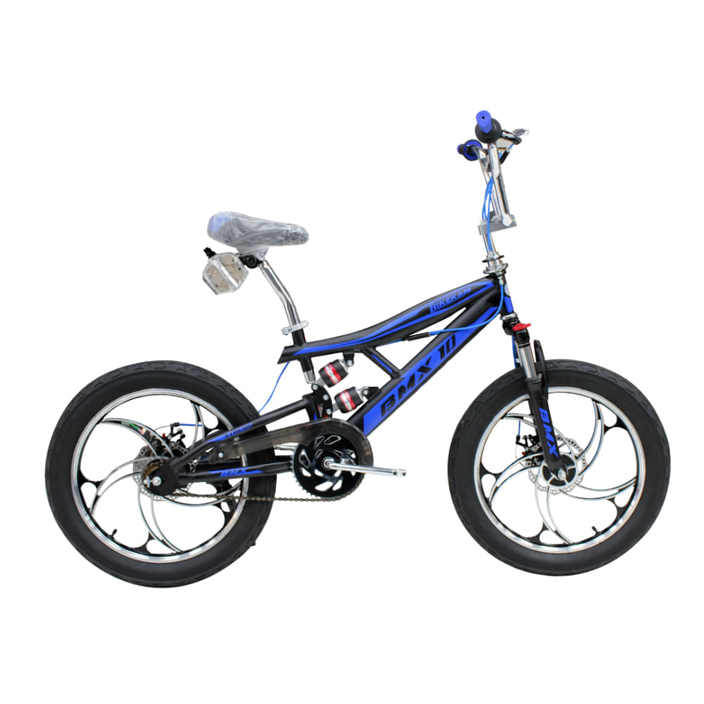Bicicleta BMX Aro 20 Bikekam Triple Suspensión Negro con Azul