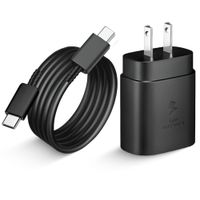 Cargador para Samsung 25w tipo c Negro