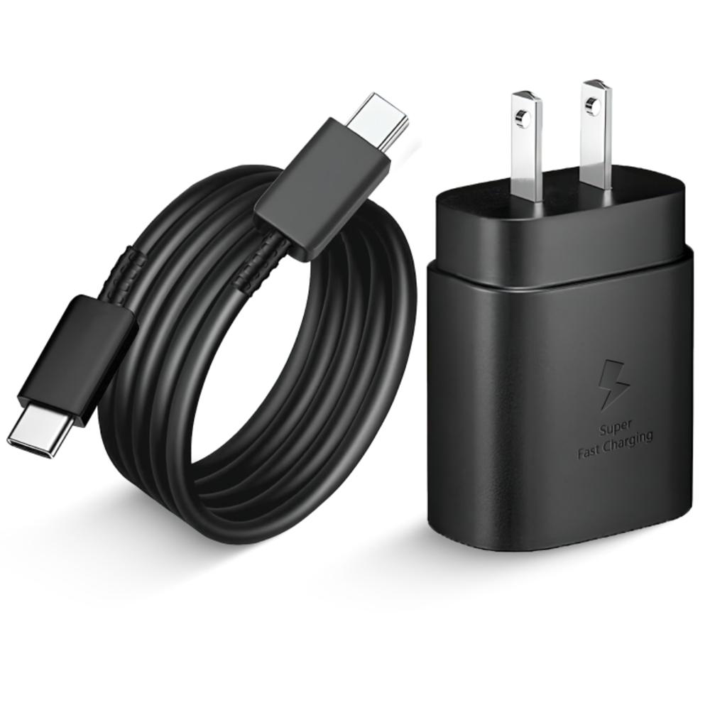 Cargador para Samsung 25w tipo c Negro
