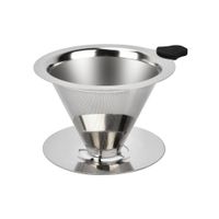 Gotero de Café con Filtro Reutilizable de Acero Inoxidable