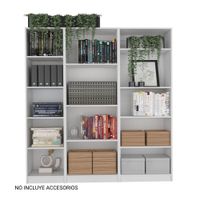 Combo Modular: 3 Estantes 14 Niveles Home Blanco