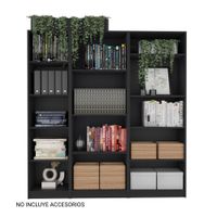 Combo Modular: 3 Estantes 14 Niveles Home Wengué