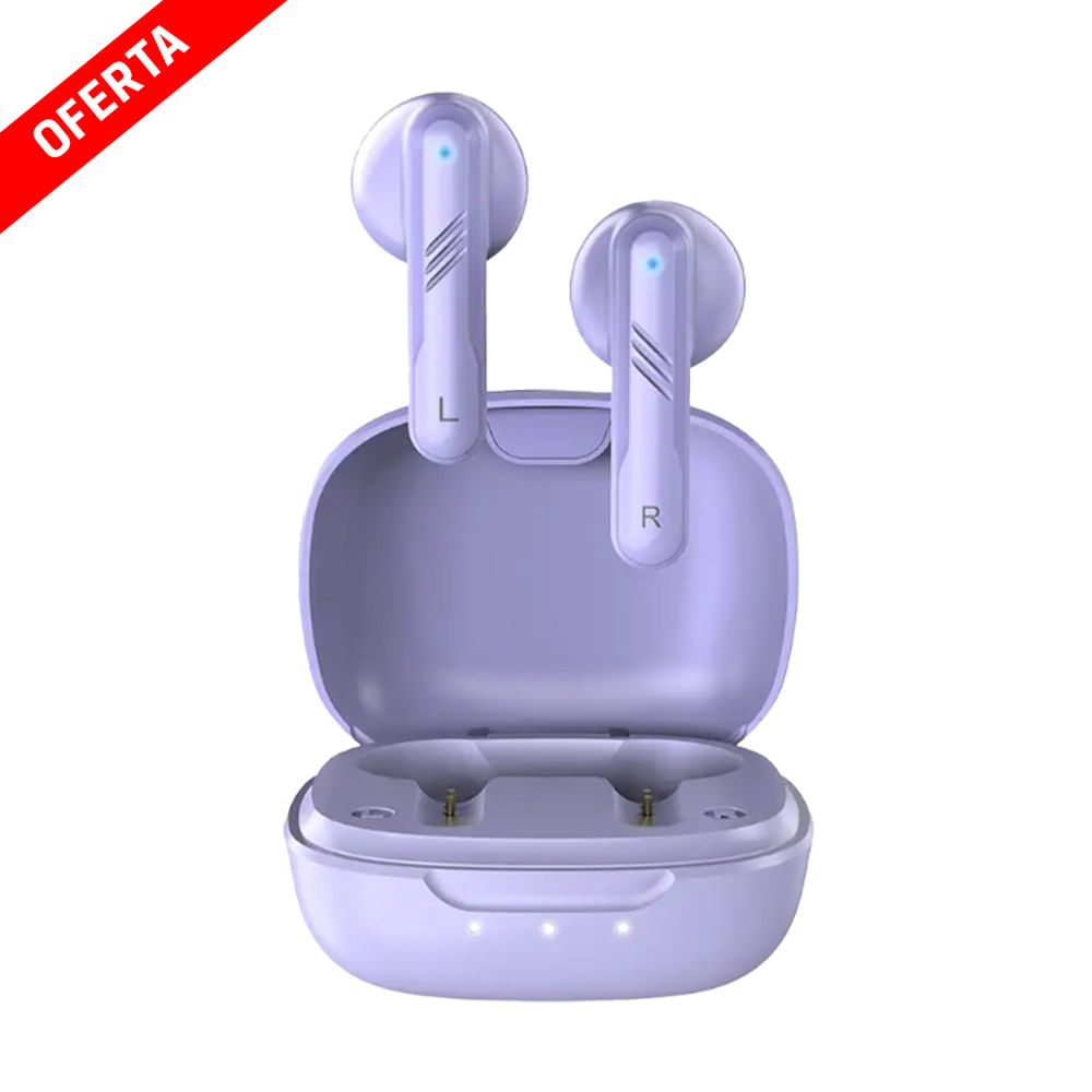 Audífonos Genius HS-M905BT True Wireless Bluetooth Light Purple con Micrófono