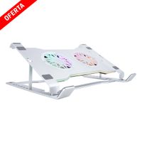 Cooler para notebook TEROS TE-7135N soporta tablets y notebooks de 9' hasta 16' plateado