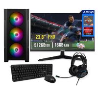 PC GAMER RYZEN 5 8500G RAM 16GB DDR5 SSD 512GB MONITOR 23.8pulg FULL HD