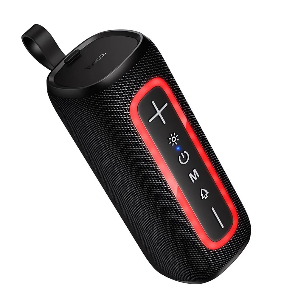 Parlante Bluetooth HOCO HC36 Bluetooth 5.4 con FM TF TWS y LEDs Rítmicos Negro
