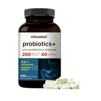 Probióticos NatureBell 200 Billones  40 Cepas  Enzimas240 Caps