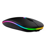 Mouse inalámbrico recargable Click Silent Led Rgb