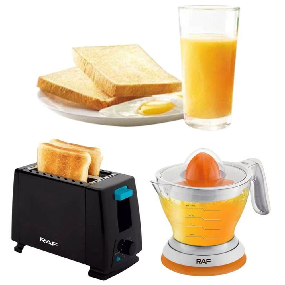 Combo 2en1 Tostadora y Exprimidor Electrico de Naranja Kit de Desayuno