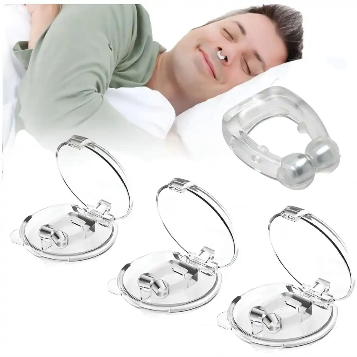 Clip Antironquidos Dilatad0res Nasales para Dejar de Roncar Clip Nasal