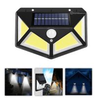 Reflector Solar 100LEDs Lampara de Pared Recargable Exteriores