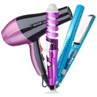 Trio Plancha Nano Plancha  Secadora 4000W  Rizador Ondulador