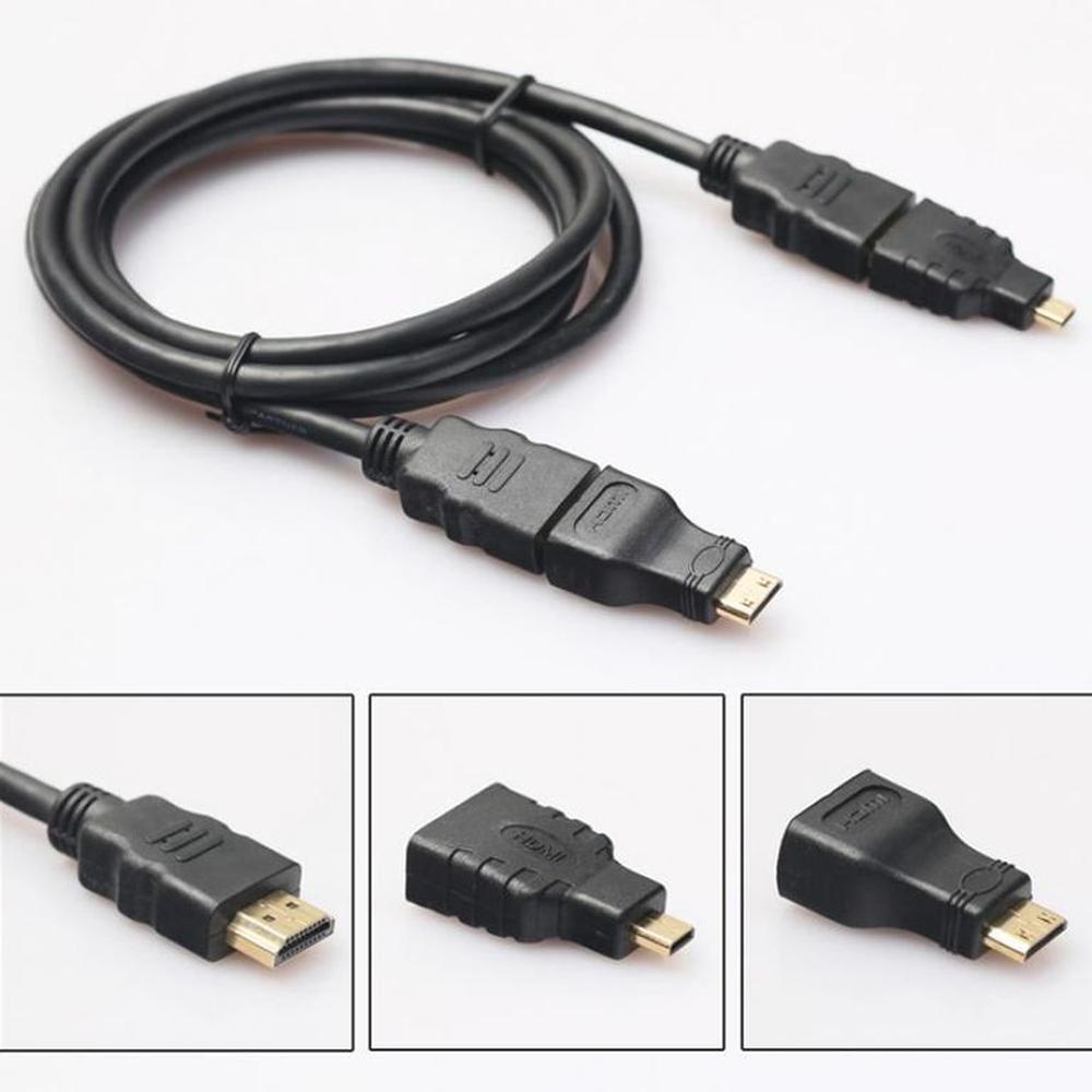 Cable HDMI - HDMI Multiple 3 en 1 Y AdaptadoreS Mini  Micro HDMI
