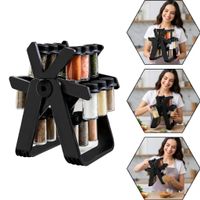 Especiero de Cocina Tipo Noria 18 Piezas - Organizador de Condimentos y Hierbas