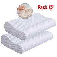 Combo X2 Almohada Ortopedica Evita Ronquidos Viscoelastica 2 Piezas