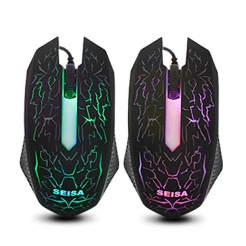Mouse Optico Gamer Camaleon Cambia Color LED Ergonómico
