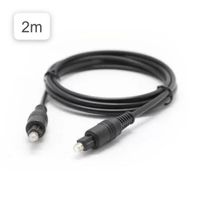2Cables Audio Digital Fibra Optica 2m metros Macho DVD PS4 Xbox 360