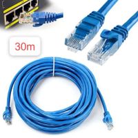 Cable Internet Red 30m Adaptador Rj45 CAT6 Ethernet UTP LAN Testeado