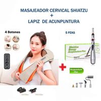 Masajeador de Cuello Hombros y Lápiz de Acupuntura Electroestimulador