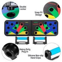 Entrenador de Flexiones 9 en 1 Codificado por Colores - Soporte para Planchas Gym Home