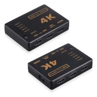 Selector HDMI 5 Entradas 1 Salida 4K 2K con Control Remoto