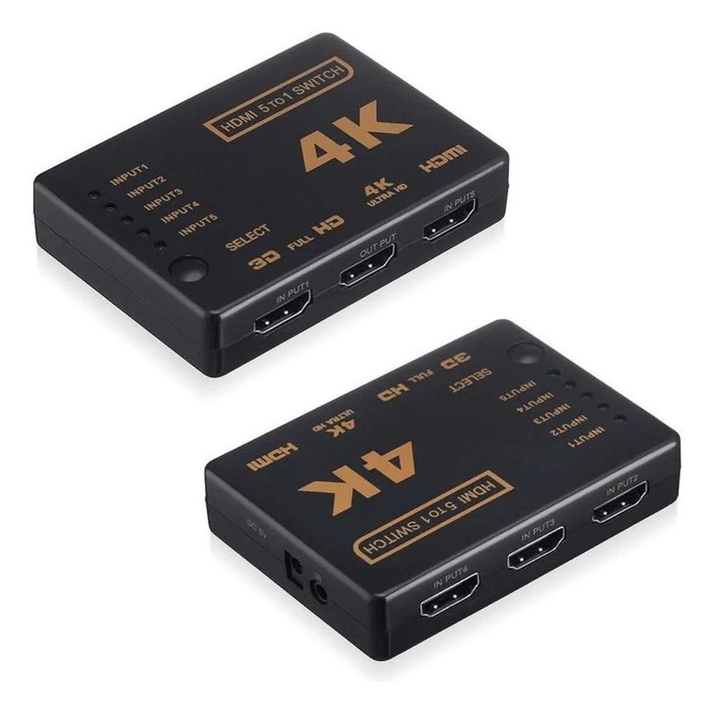 Selector HDMI 5 Entradas 1 Salida 4K 2K con Control Remoto
