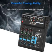 Mezclador de Audio Inalámbrico de 4 Canales Mezcla de Sonido USB Y BT