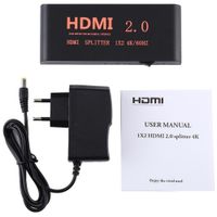 Splitter Divisor Repartidor 1Entrada 2Salidas 1X2 HDMI 2.0 4K 60Hz