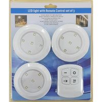 3 Luz LED con Control Remoto Apagado Automatico 30min 2 Intensidades