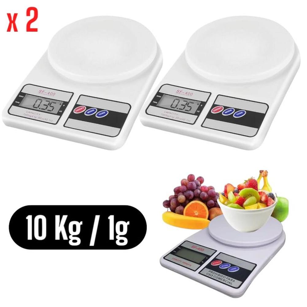 PACK x2Balanza Electrónica Digital Ideal Para Cocina Repostería 10kg1g