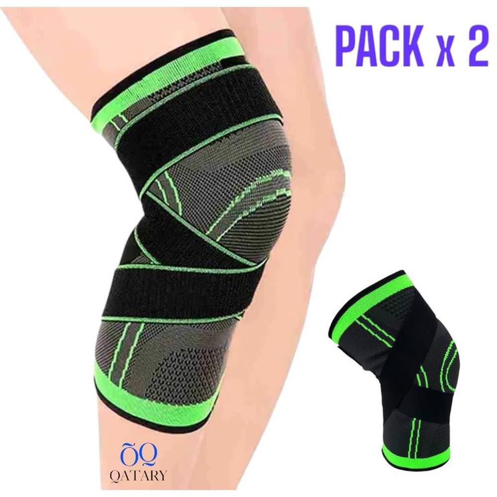 Pack 2 Rodillera Elástica Ajustable con Velcro para Deporte