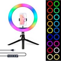 Aro de Luz LED con Trípode para Móvil para Selfies Tiktoker y Streaming en Vivo