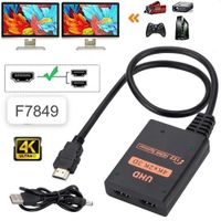 Splitter Hdmi 1x2 Full HD 4K con Cable Multiplica Señal Conecta 2 tv
