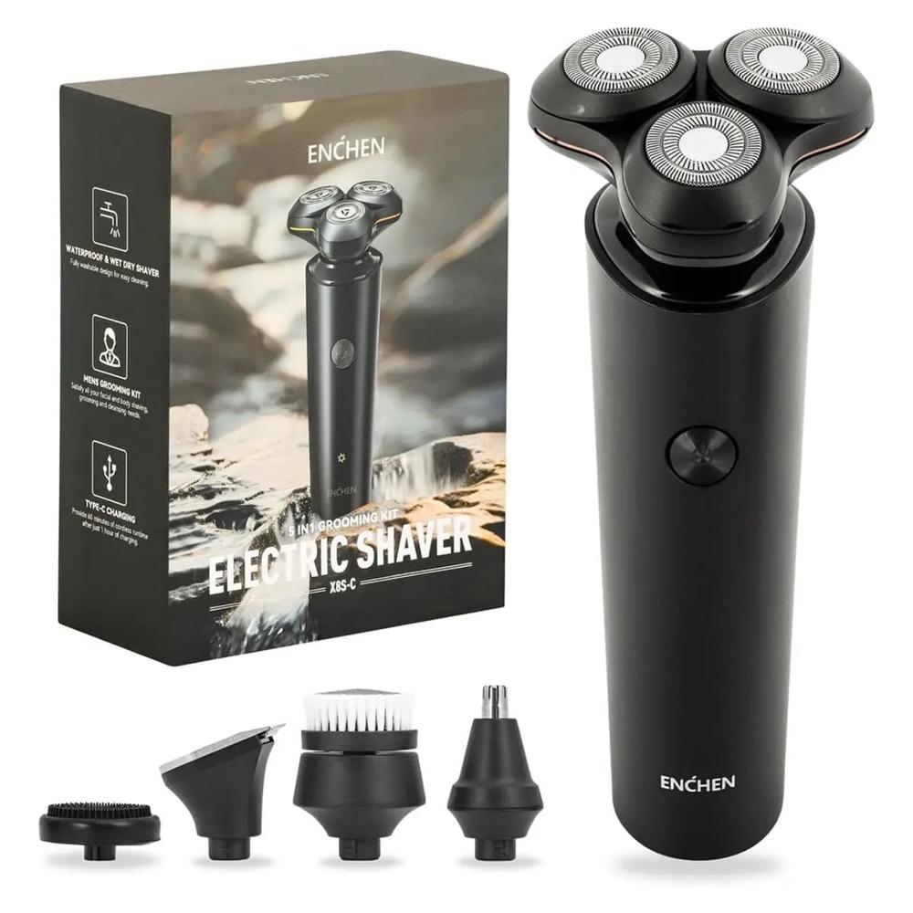 Afeitadora Electrica Enchen X8S-C 5 en 1 Multifunción IPX7 USB-C Negro