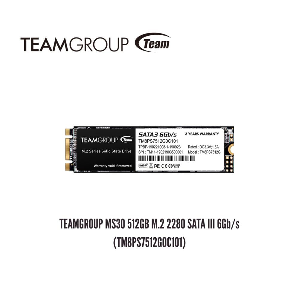 UNIDAD EN ESTADO SOLIDO TEAMGROUP MS30 512GB M.2 2280 SATA III 6GB-S