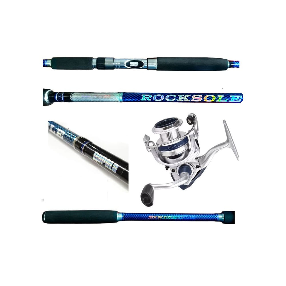 EQUIPO DE PESCA SPINNING CAÑA 2.70 M RAPALA Y CARRETE 4000 OKUMA