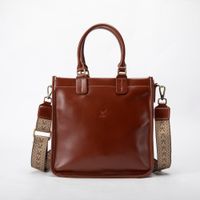 Cartera De Cuero Vacuno Diseño Moderno Marrón Rojizo 77175