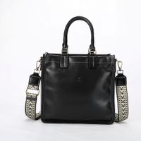 Cartera De Cuero Vacuno Diseño Moderno Negro 77175