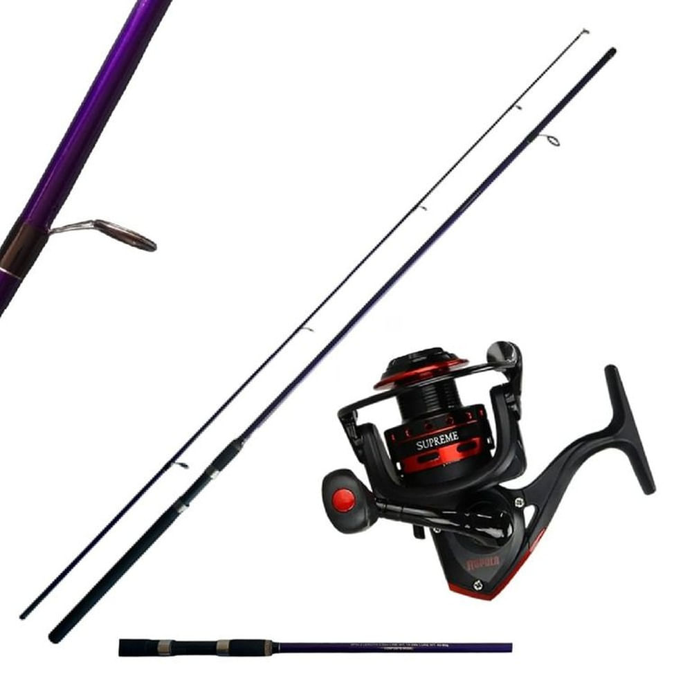 EQUIPO DE PESCA SPINNING CAÑA 3.0 M Y CARRETE 4000
