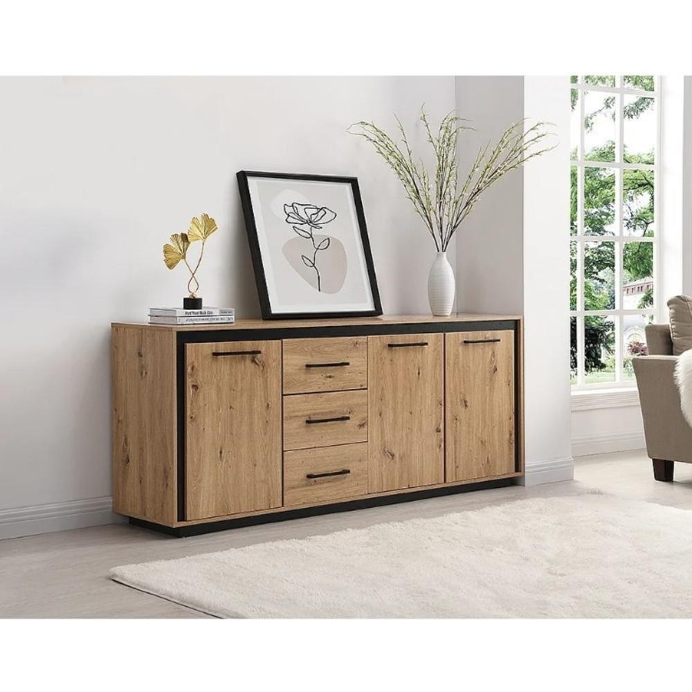 APARADOR FREDER 3 PUERTAS 3 CAJONES ROBLE 180cm