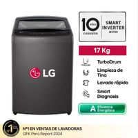 Lavadora LG WT17BVTB 17KG Smart Inverter Carga Superior Negro Claro