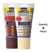 Pack Duo de Masilla Quilosa Liteplast Madera Tubo 150ML Sapelly y  Haya