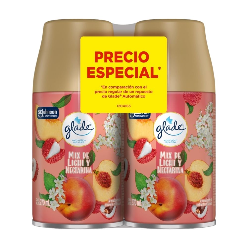 Repuesto Glade Automatico Nectarina x 2 Unidades