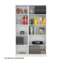 Combo Modular: 2 Estantes 10 Niveles Home Blanco