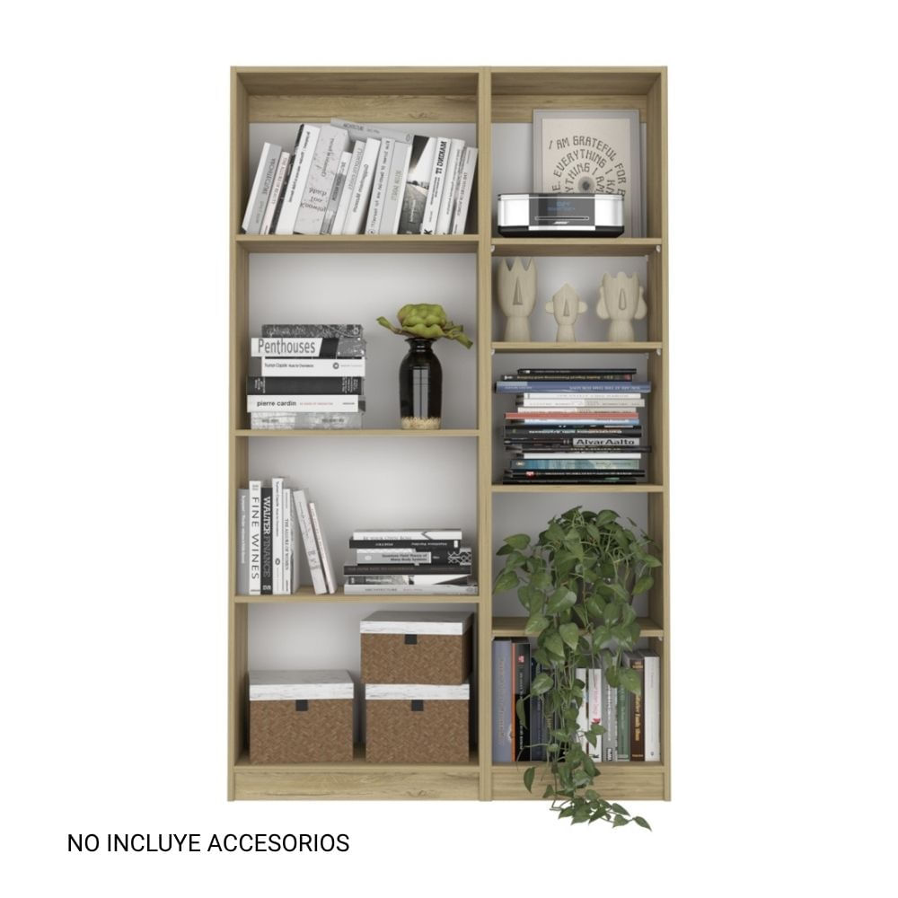 Combo Modular: 2 Estantes 8 Niveles Home Macadamia