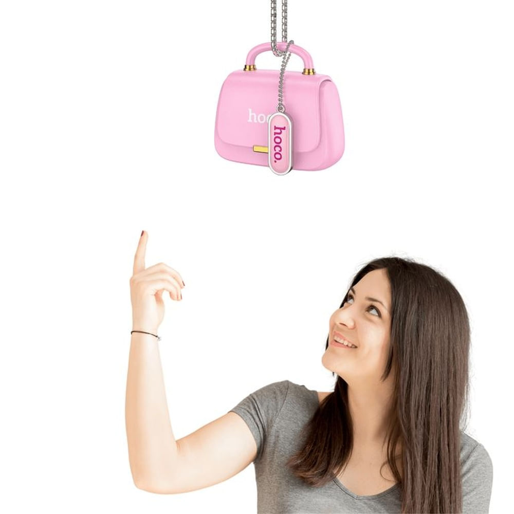 Audífonos  con estuche de cartera rosado - HOCO