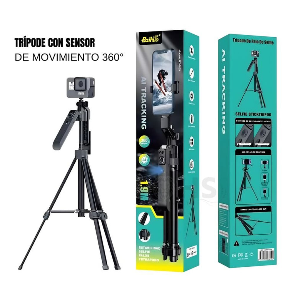 Trípode Con Sensor De Movimiento 360°