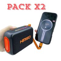 PARLANTE  IMPORTADO KIMISO PACK X2 CON POWER BANK