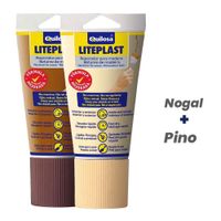 Pack Duo de Masilla Quilosa Liteplast Madera Tubo 150ML Sapelly y  Pino