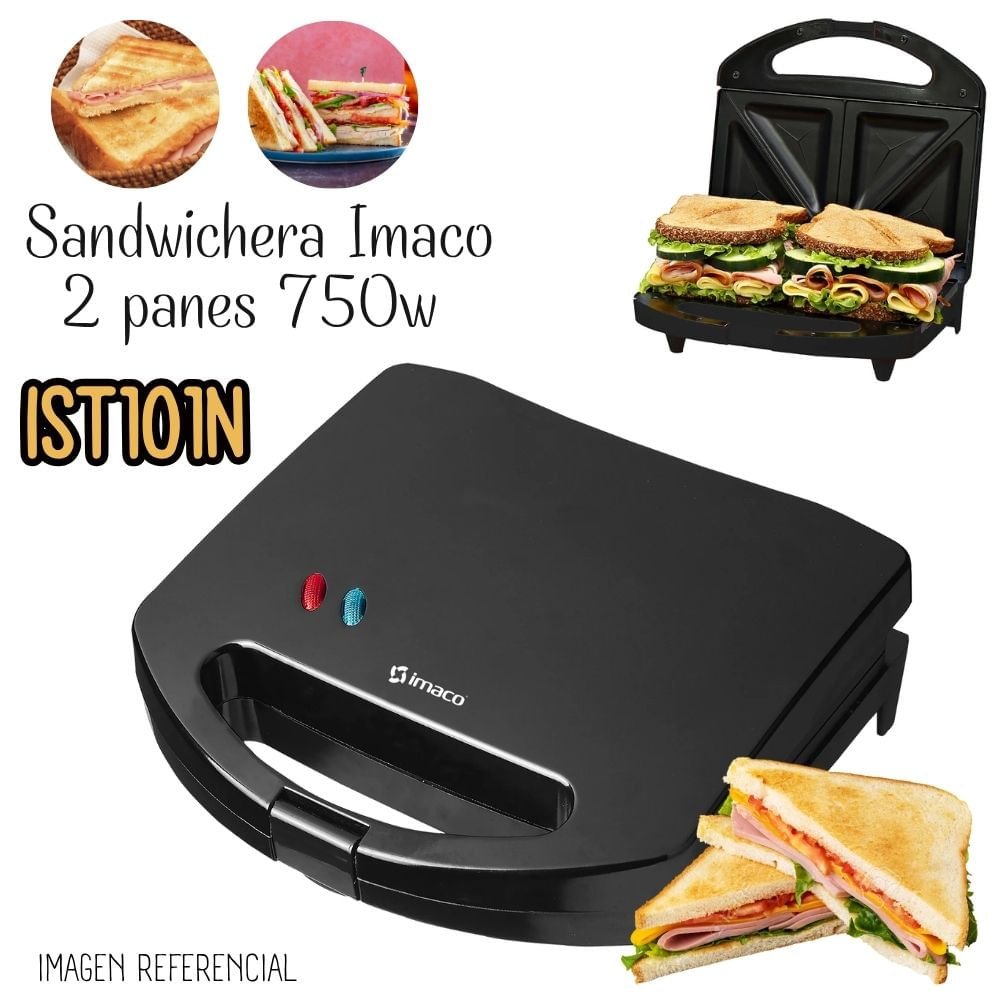 Sandwichera Maker Antiadherente 2 panes - Imaco IST101N